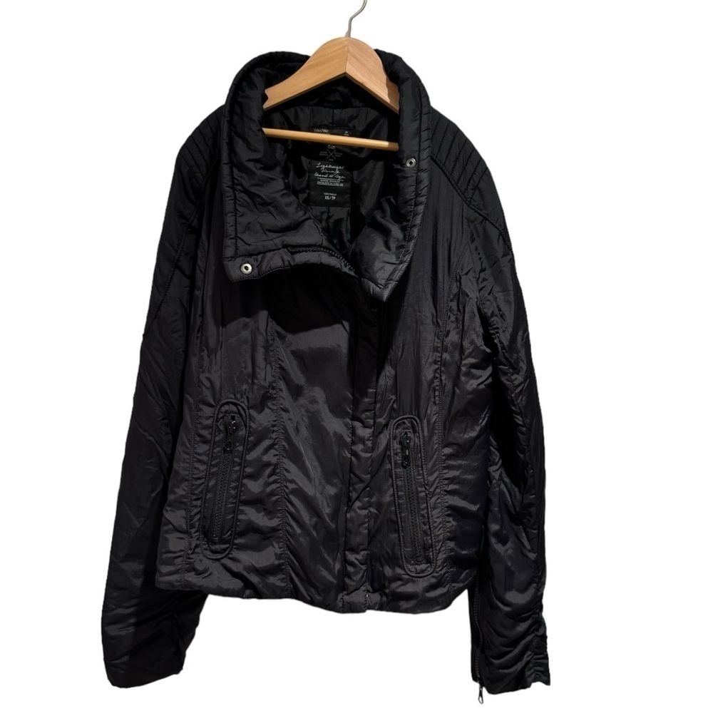 GAP black lightweight warmth padded moto jacket - size XS